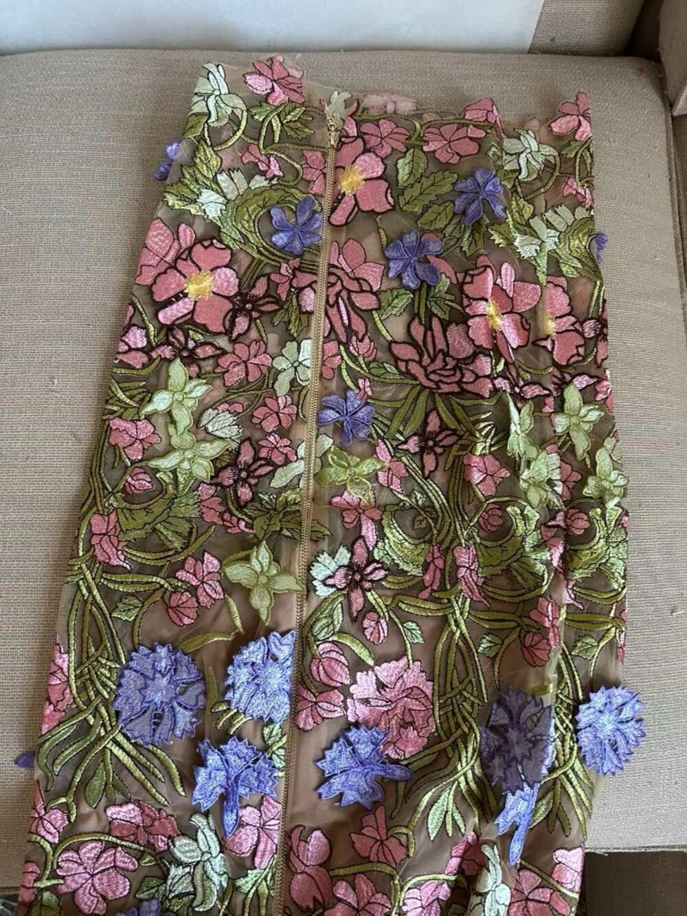 Bronx and Banco Iris Floral Maraya Strapless Ankle Dress Medium Pink Purple - Picture 9 of 11